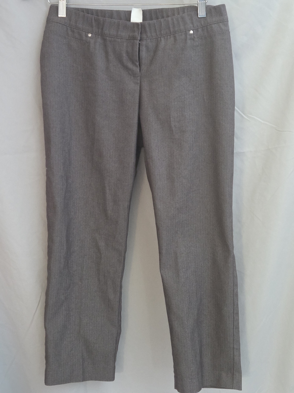 Classic Straight-Leg Pants — Gray